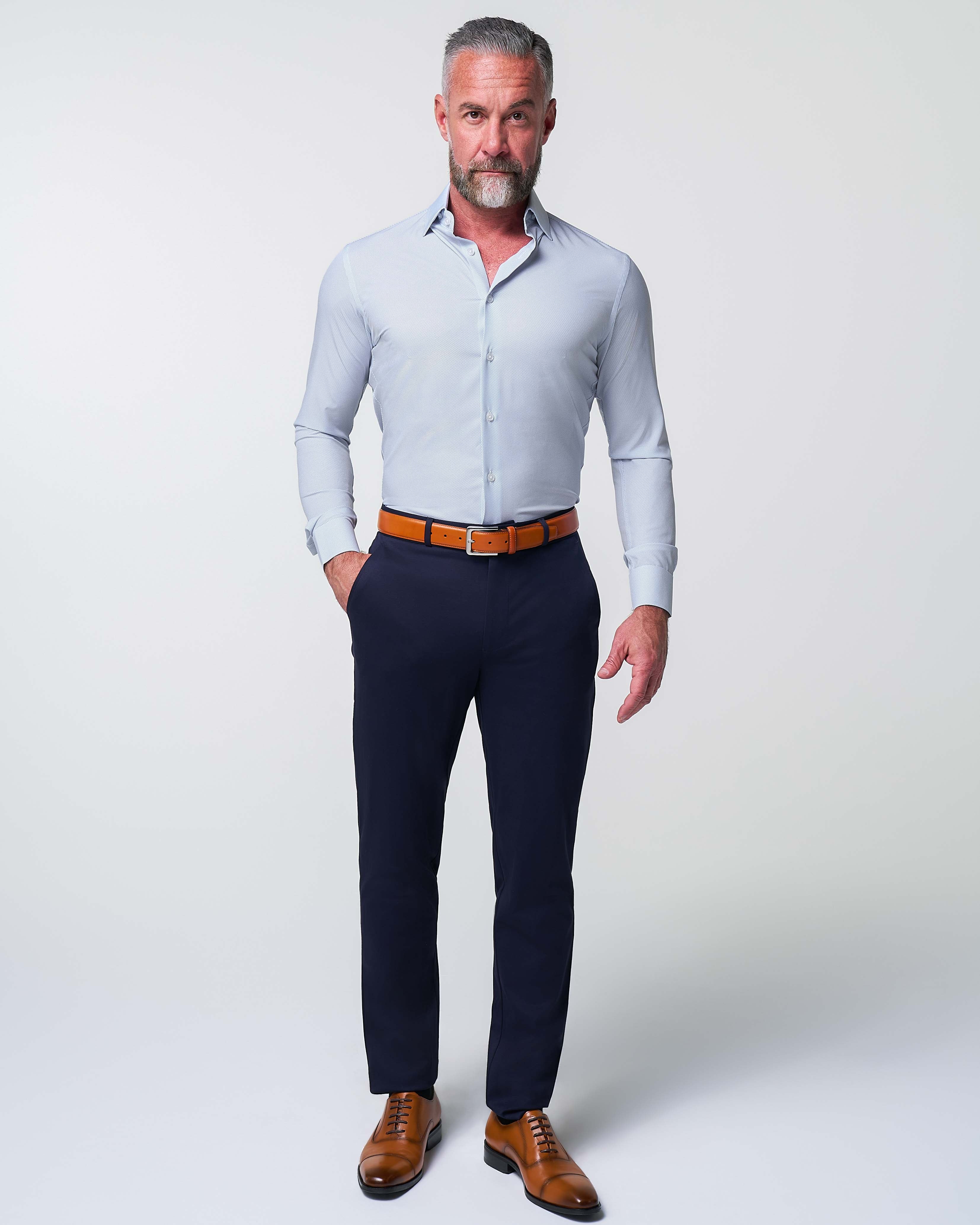 "The Jameson" Mini Navy Dot - Classic Fit - Image 4