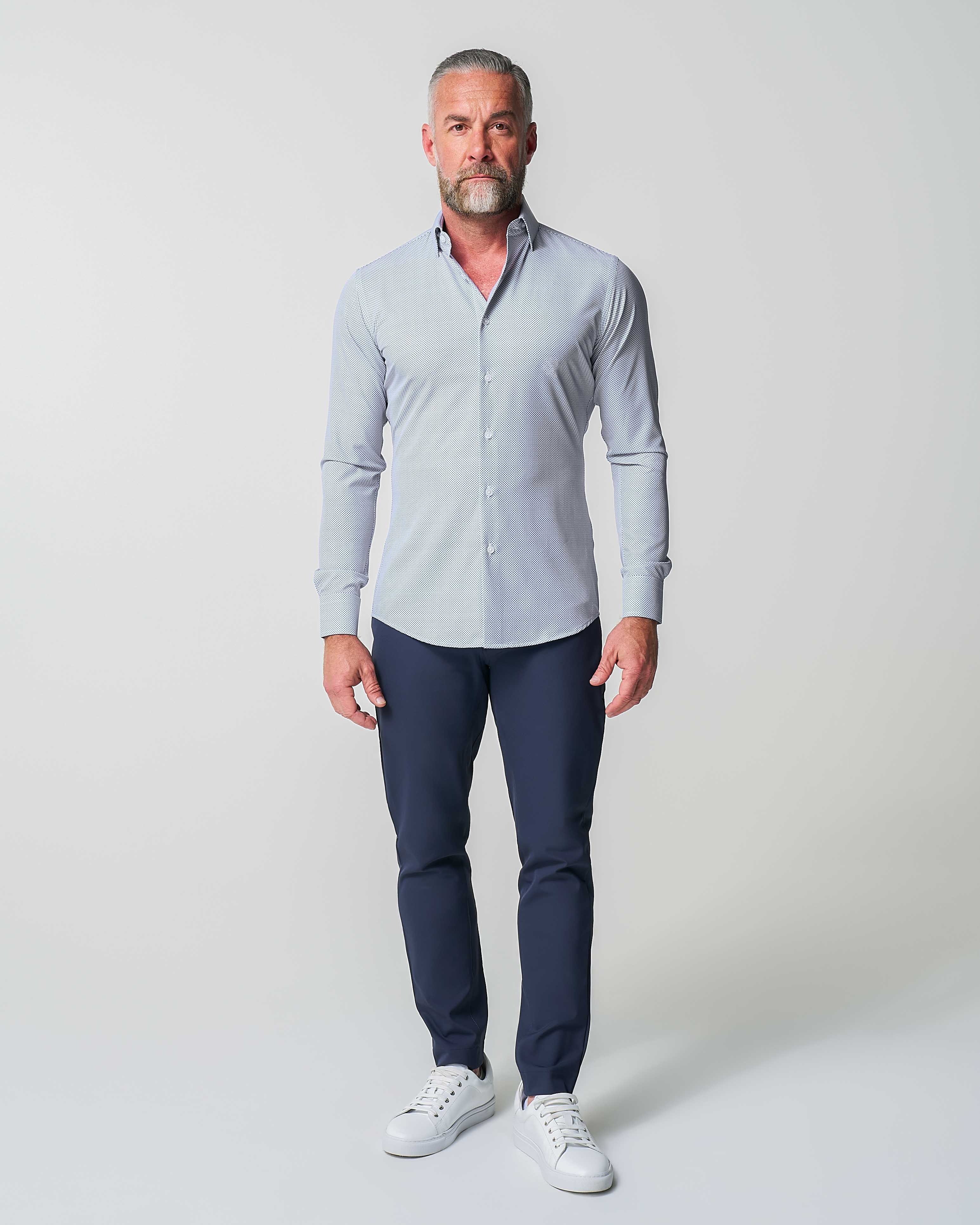 "The Jameson" Mini Navy Dot - Classic Fit - Image 8