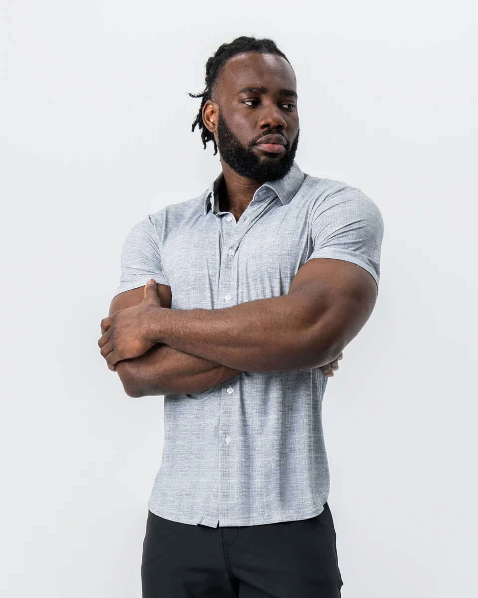 "The Jefferson" Light Grey Printed Linen - Image 3