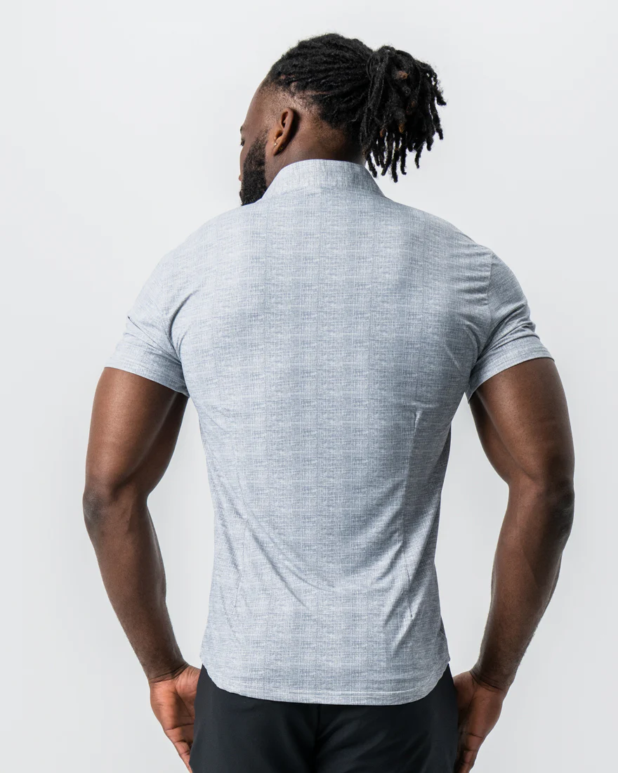 "The Jefferson" Light Grey Printed Linen - Image 4