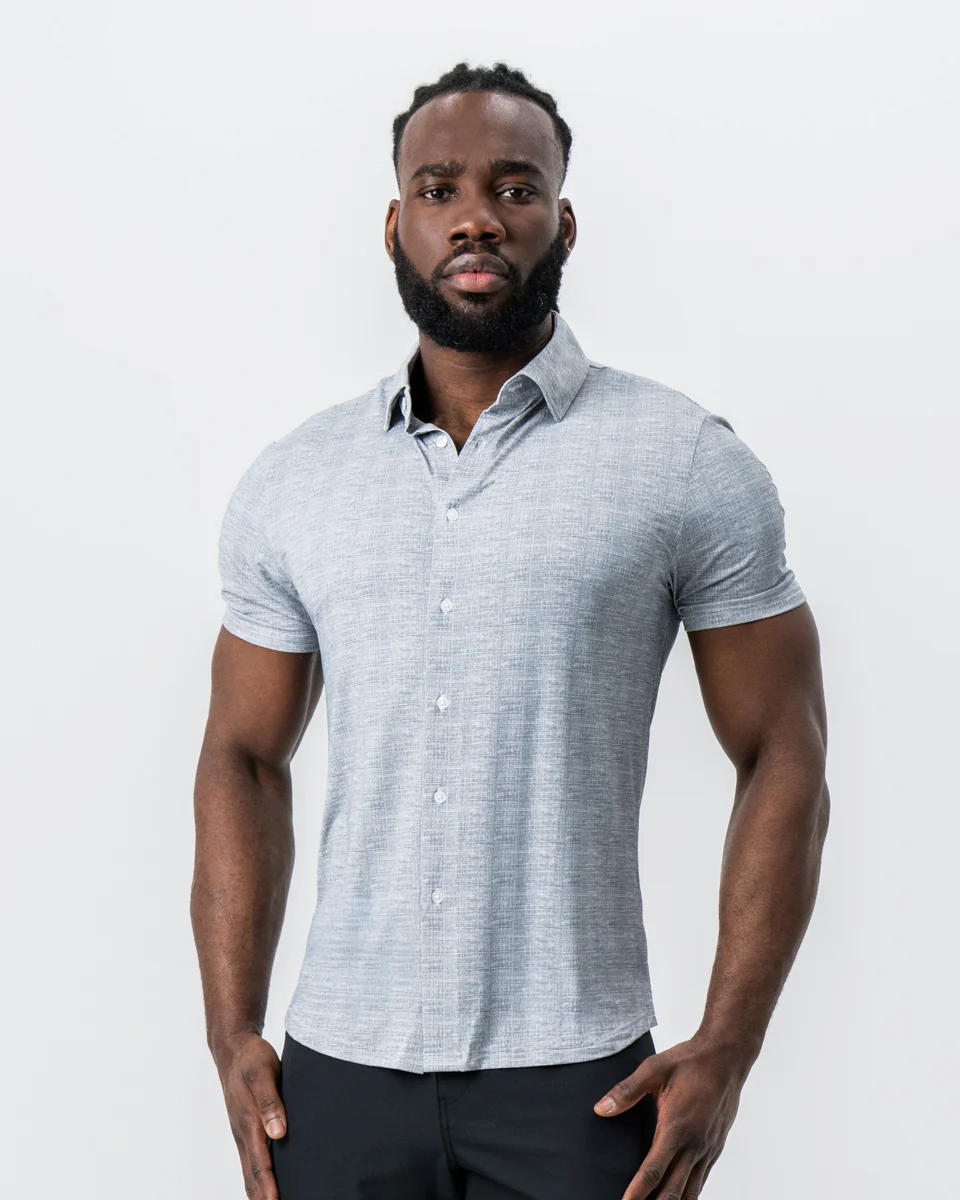 "The Jefferson" Light Grey Printed Linen - Image 5