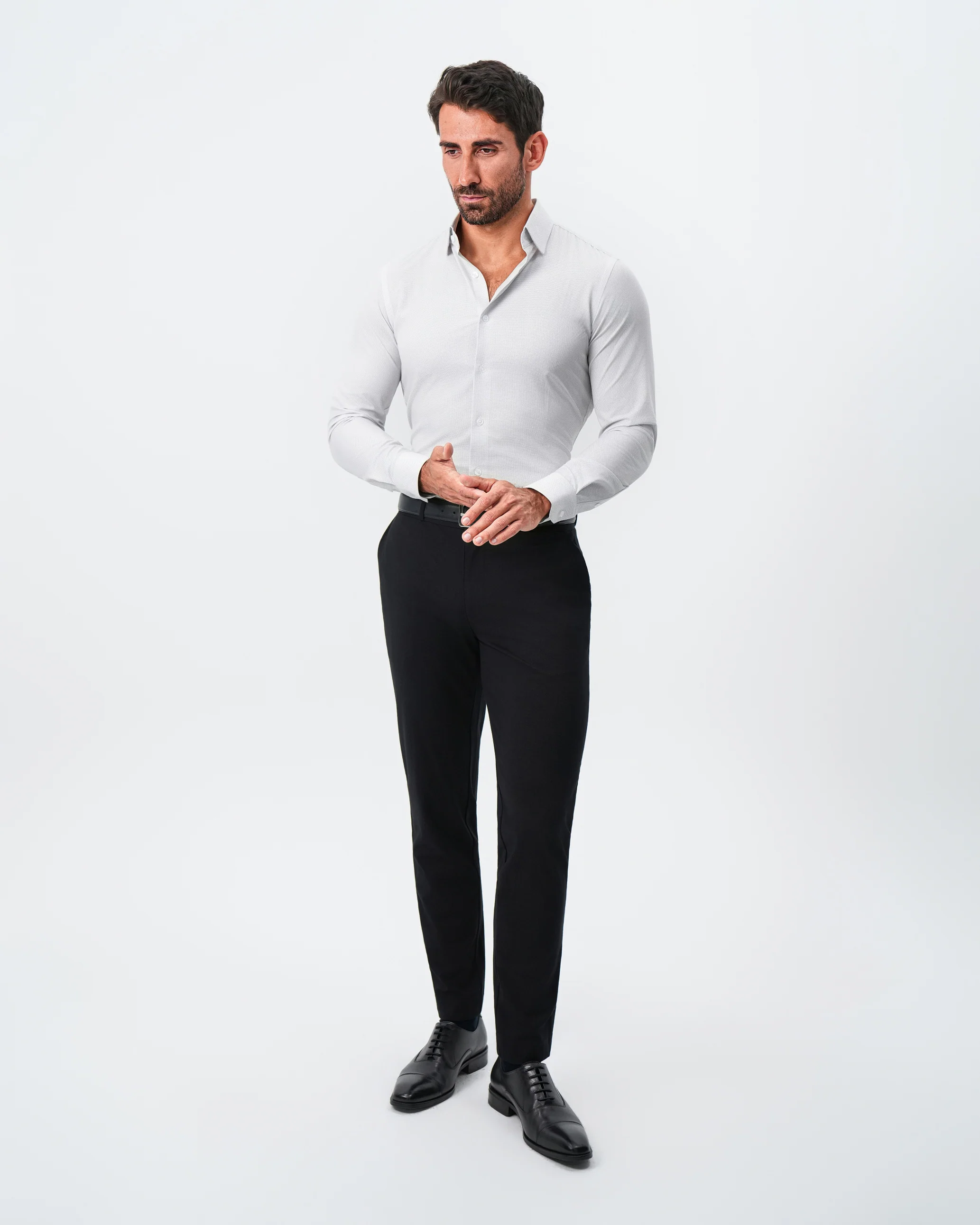"The Johnny" Mini Grey Dot Print - Image 3