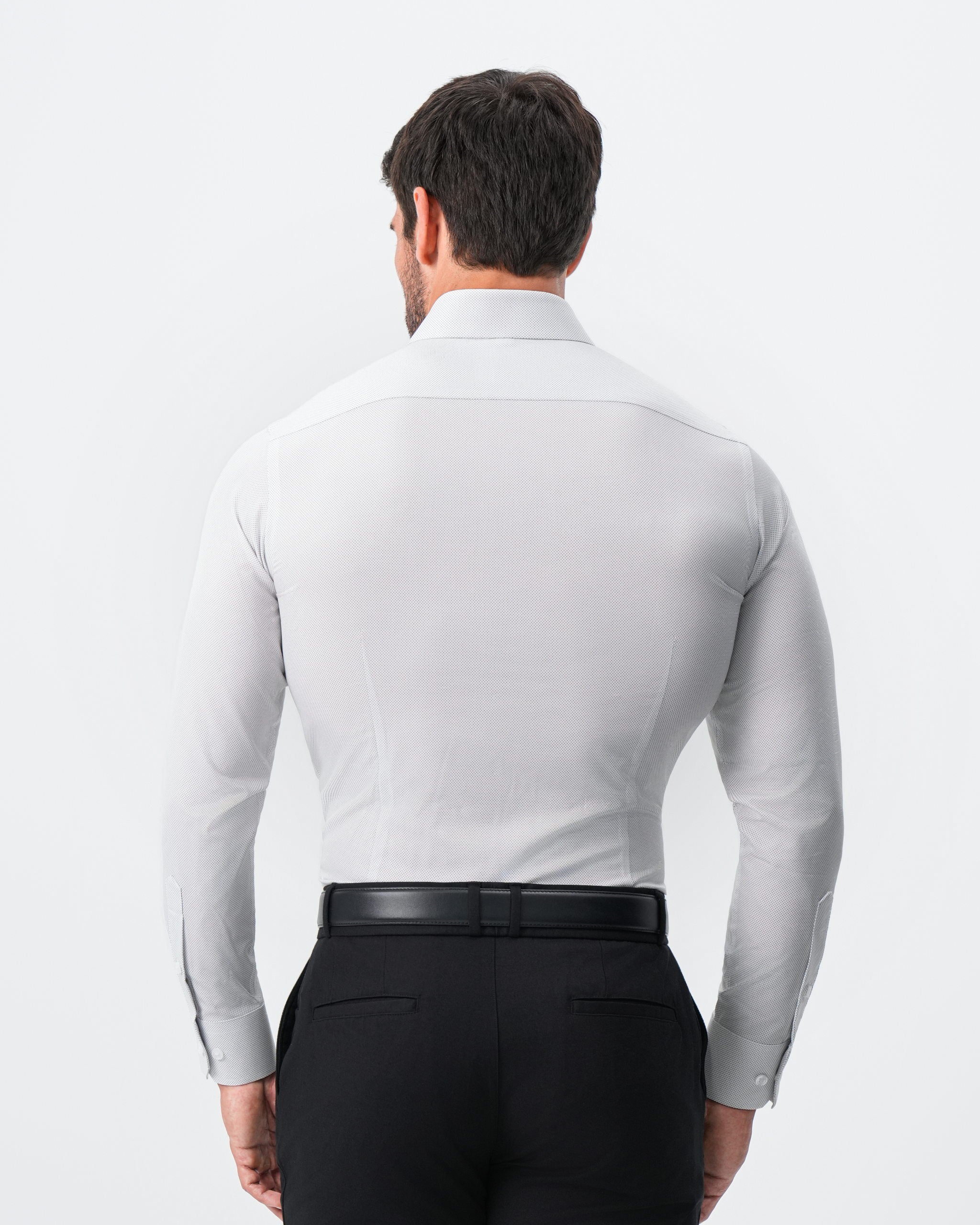 "The Johnny" Mini Grey Dot Print - Image 5