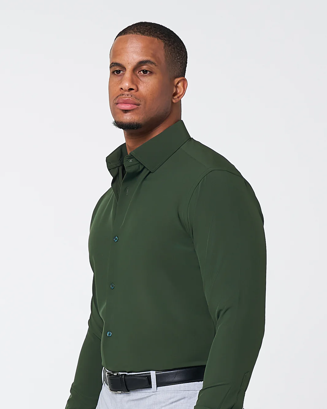''The Kelce" Solid Dark Olive Green - Classic Fit - Image 5