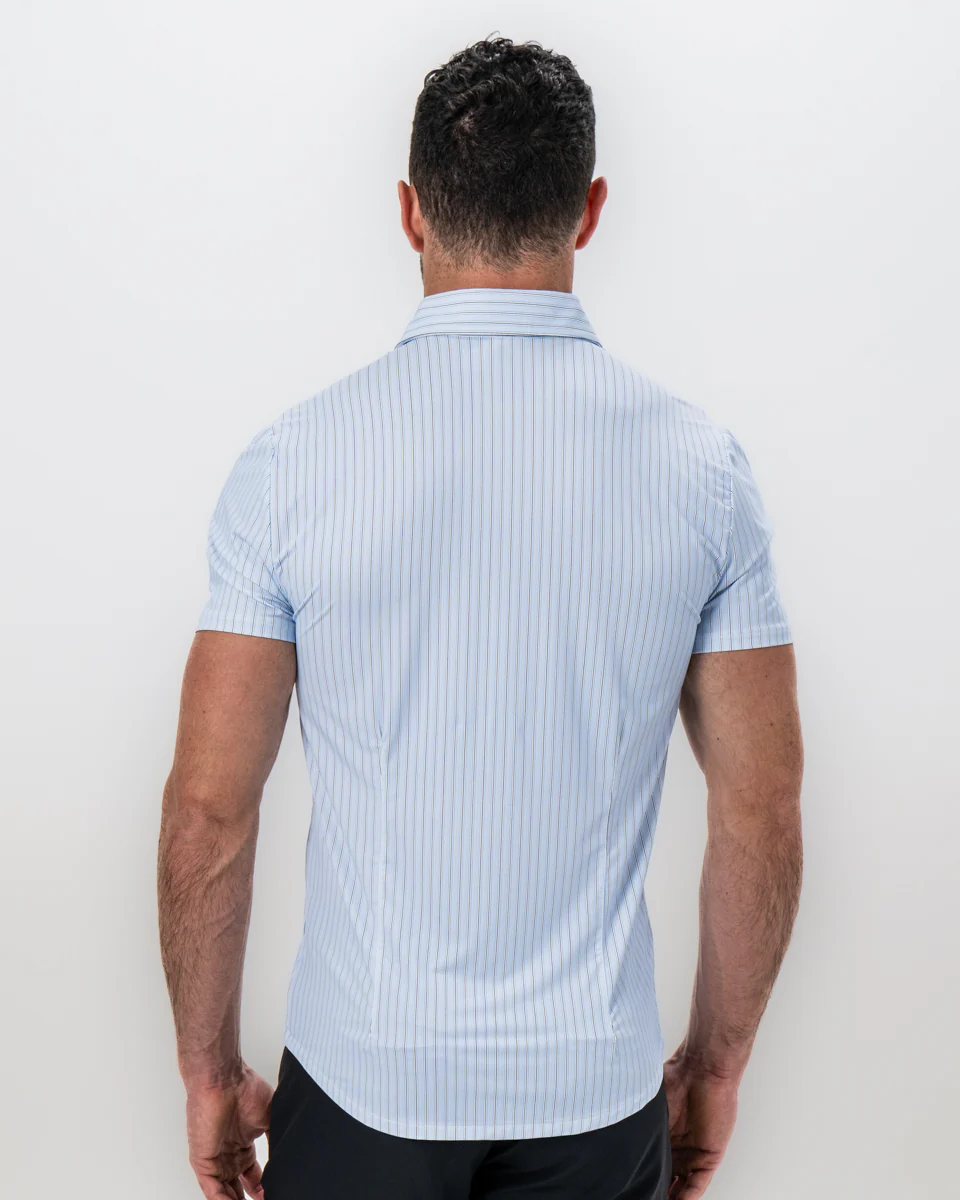 "The Landry" Light Blue Micro Pinstripe - Image 3