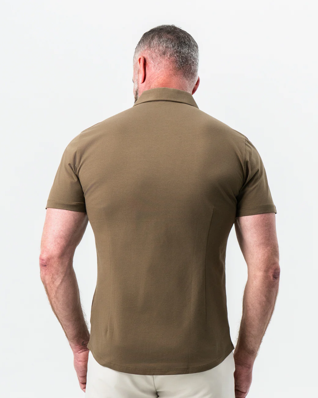"The Lincoln" Olive Short Sleeve Button Down - Image 4