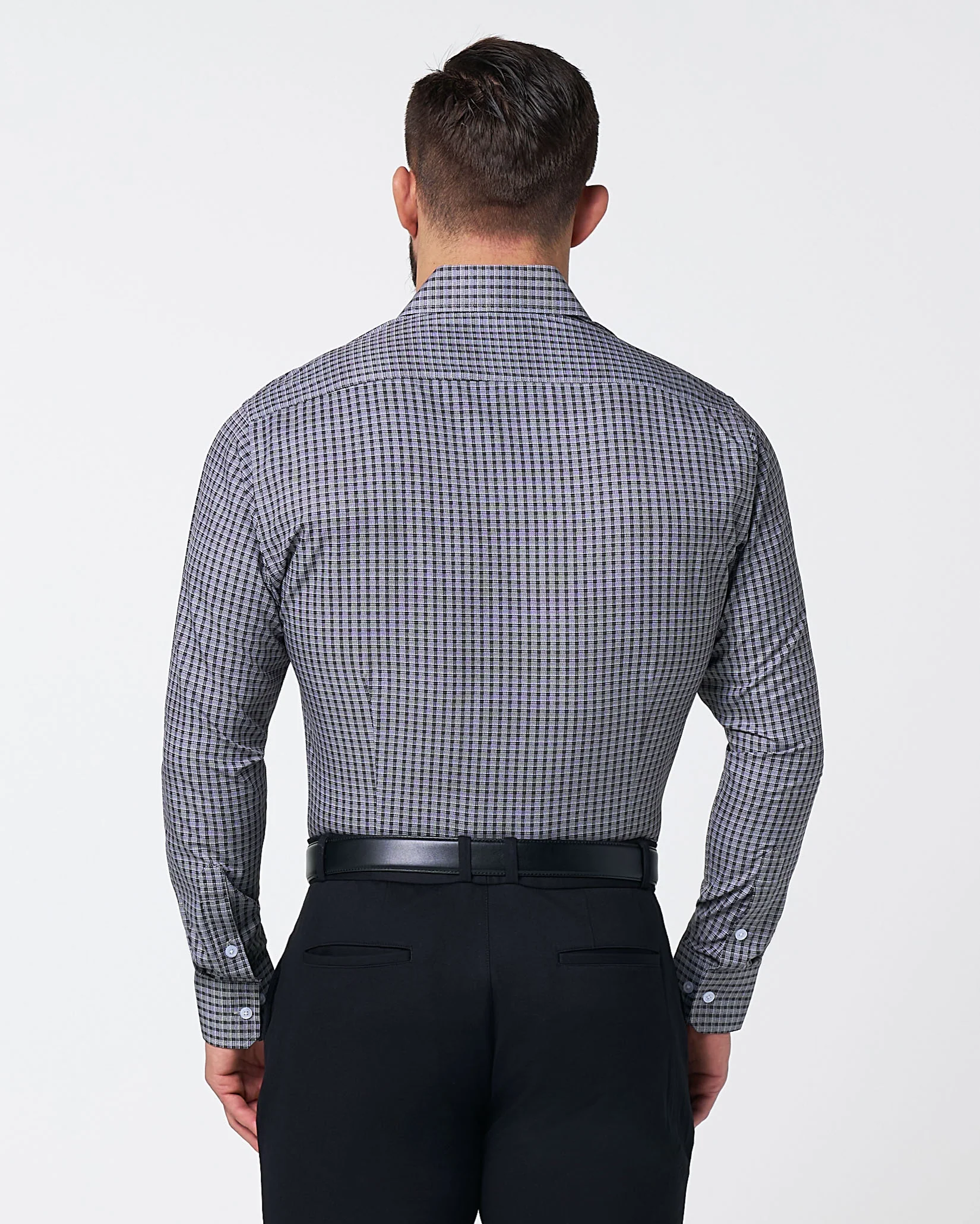 "The Mantle" White & Black Plaid - Image 4