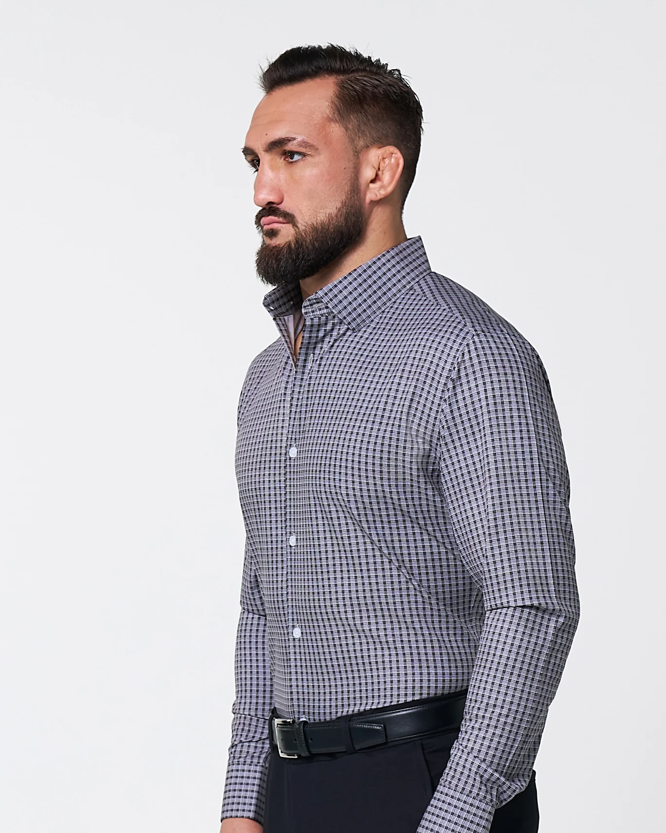 "The Mantle" White & Black Plaid - Image 5