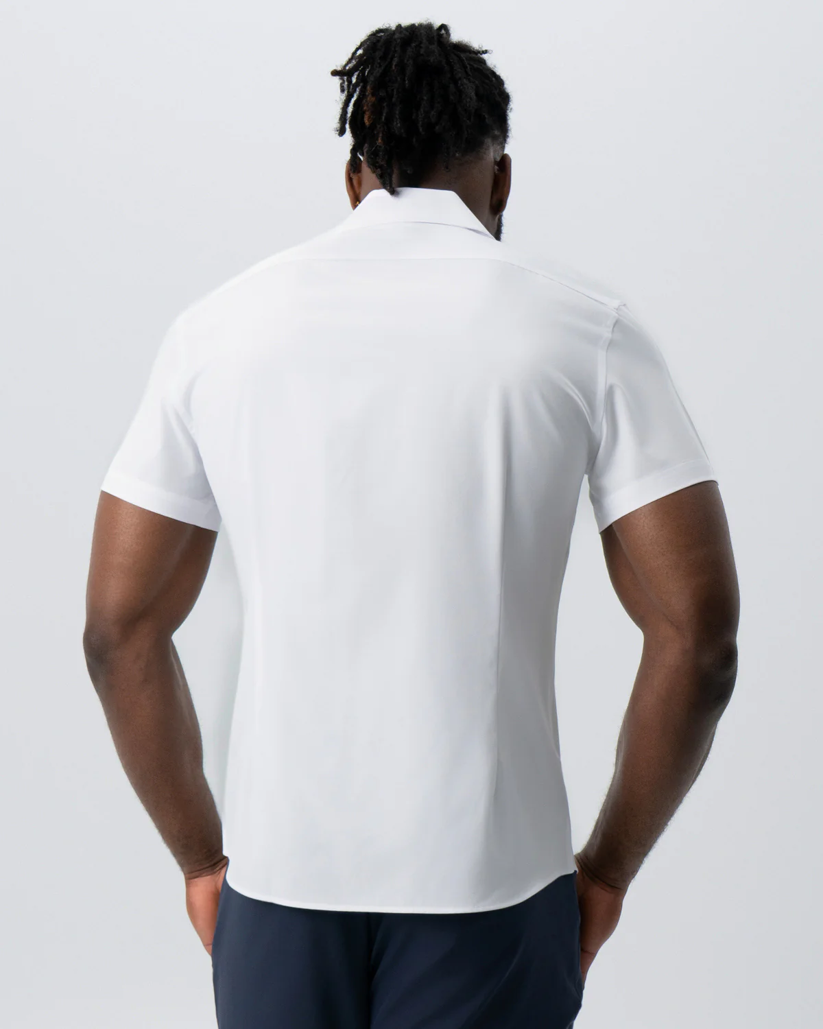 "The Marco" Solid White with Tortoise Shell Buttons - Image 4