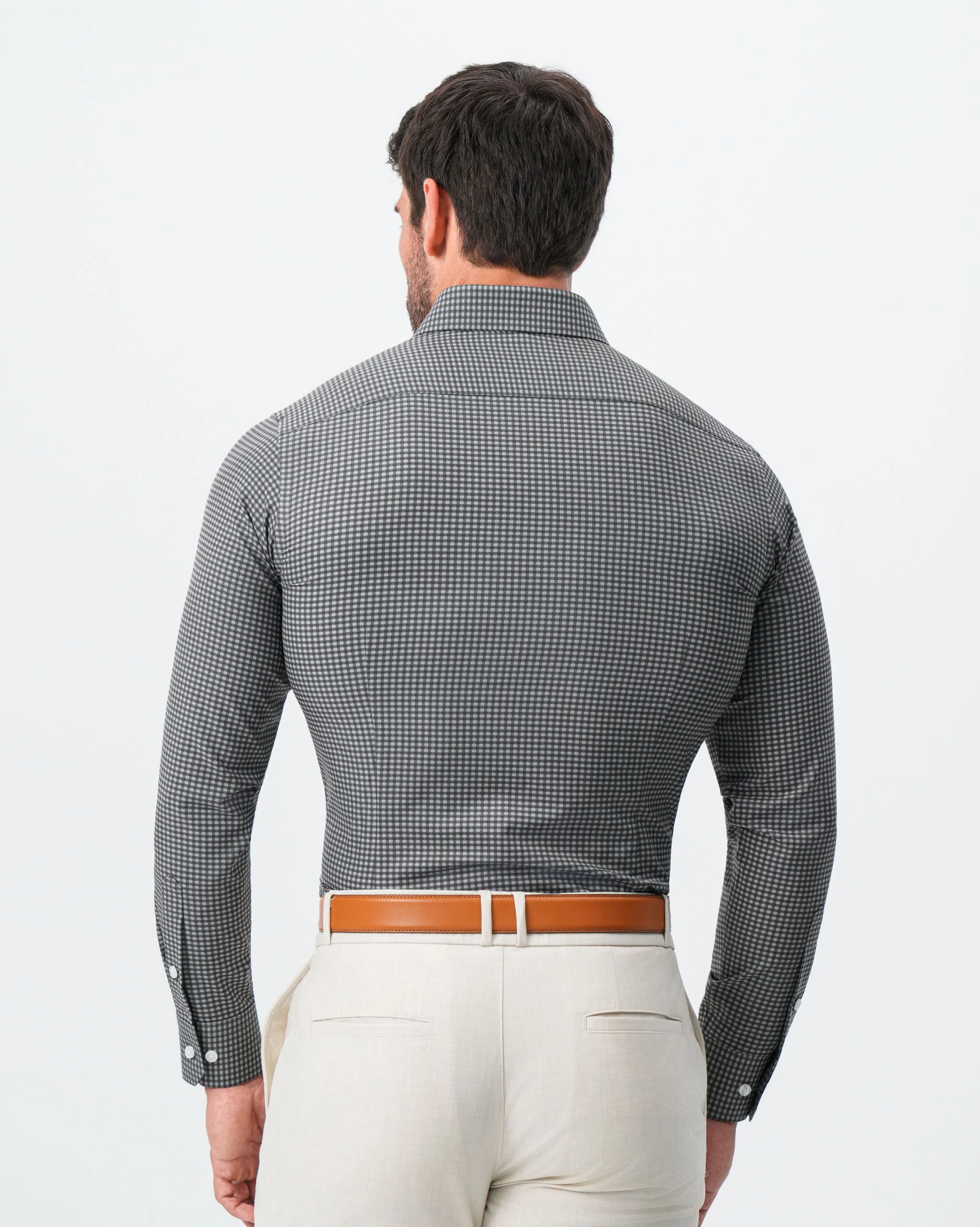 "The Matty" Dark Green & Light Blue Mini Check - Image 4