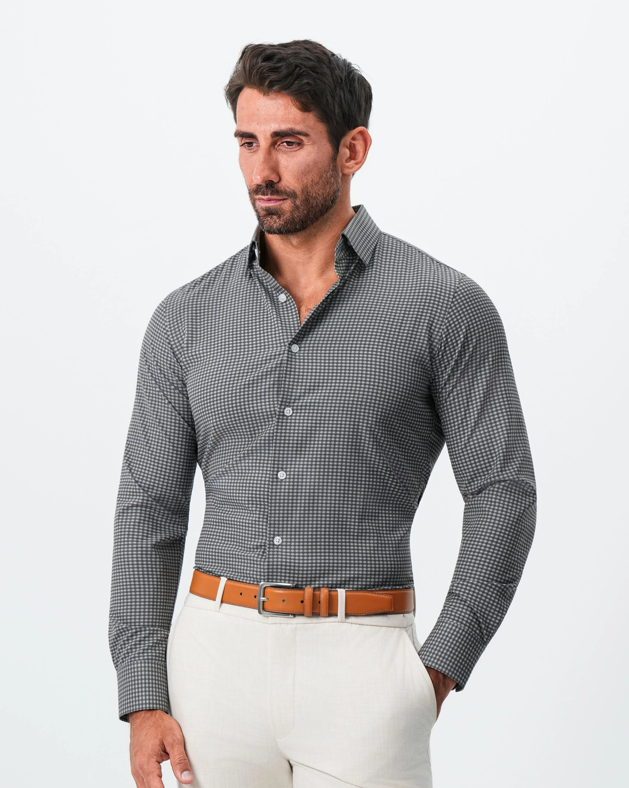 "The Matty" Dark Green & Light Blue Mini Check - Image 6