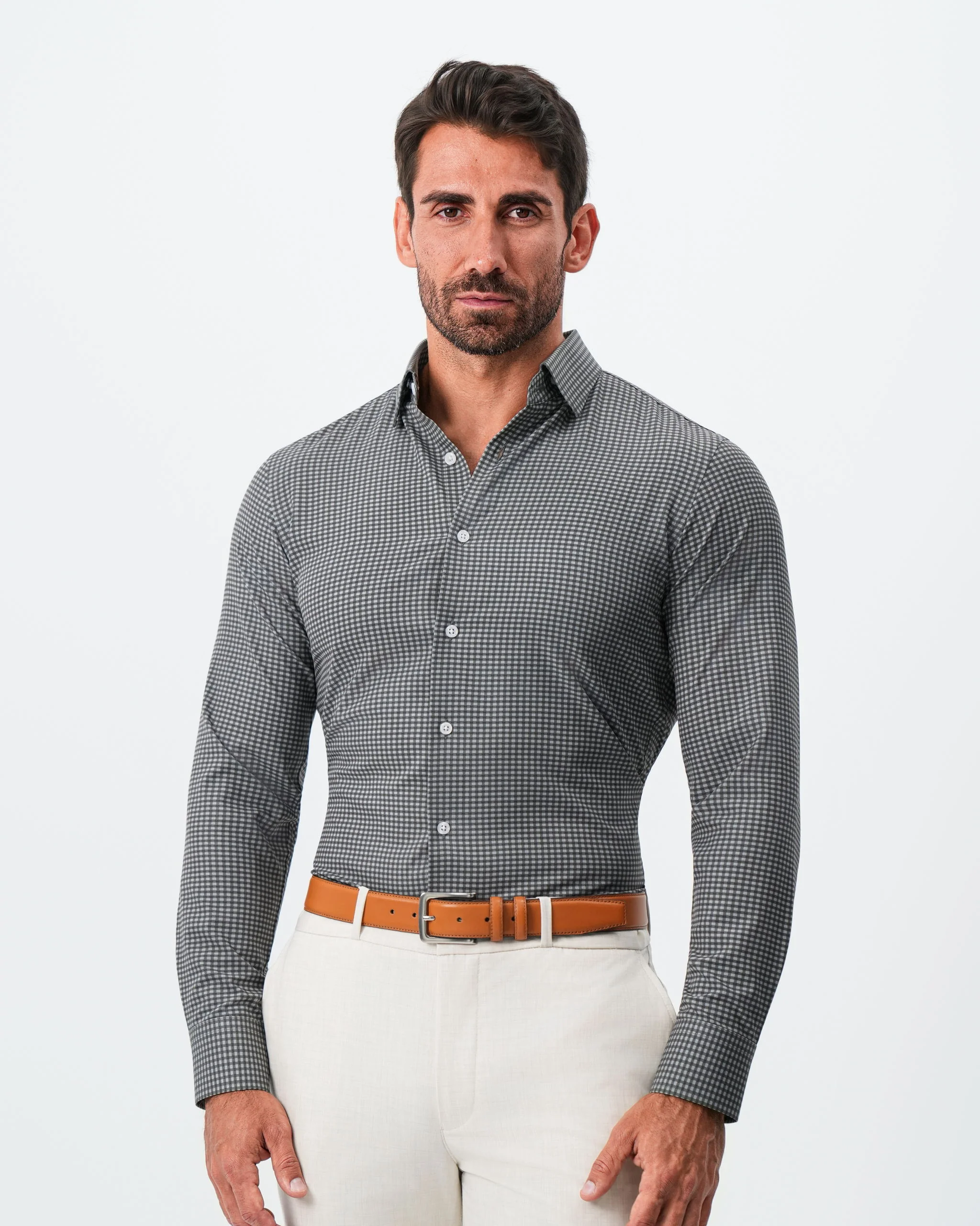 "The Matty" Dark Green & Light Blue Mini Check - Image 8