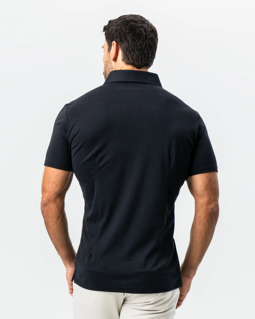 "The Mercury" Black Pique Polo - Image 4