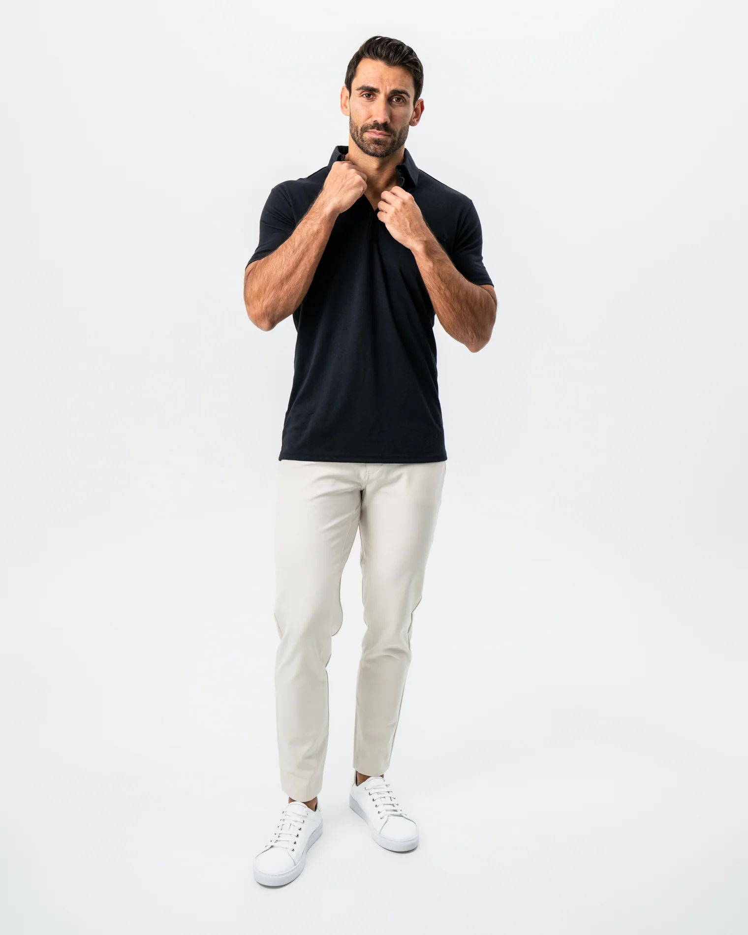 "The Mercury" Black Pique Polo - Image 5