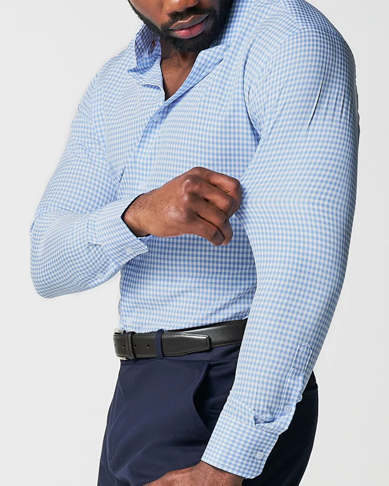 "The Mills" Light Blue Gingham - Image 2