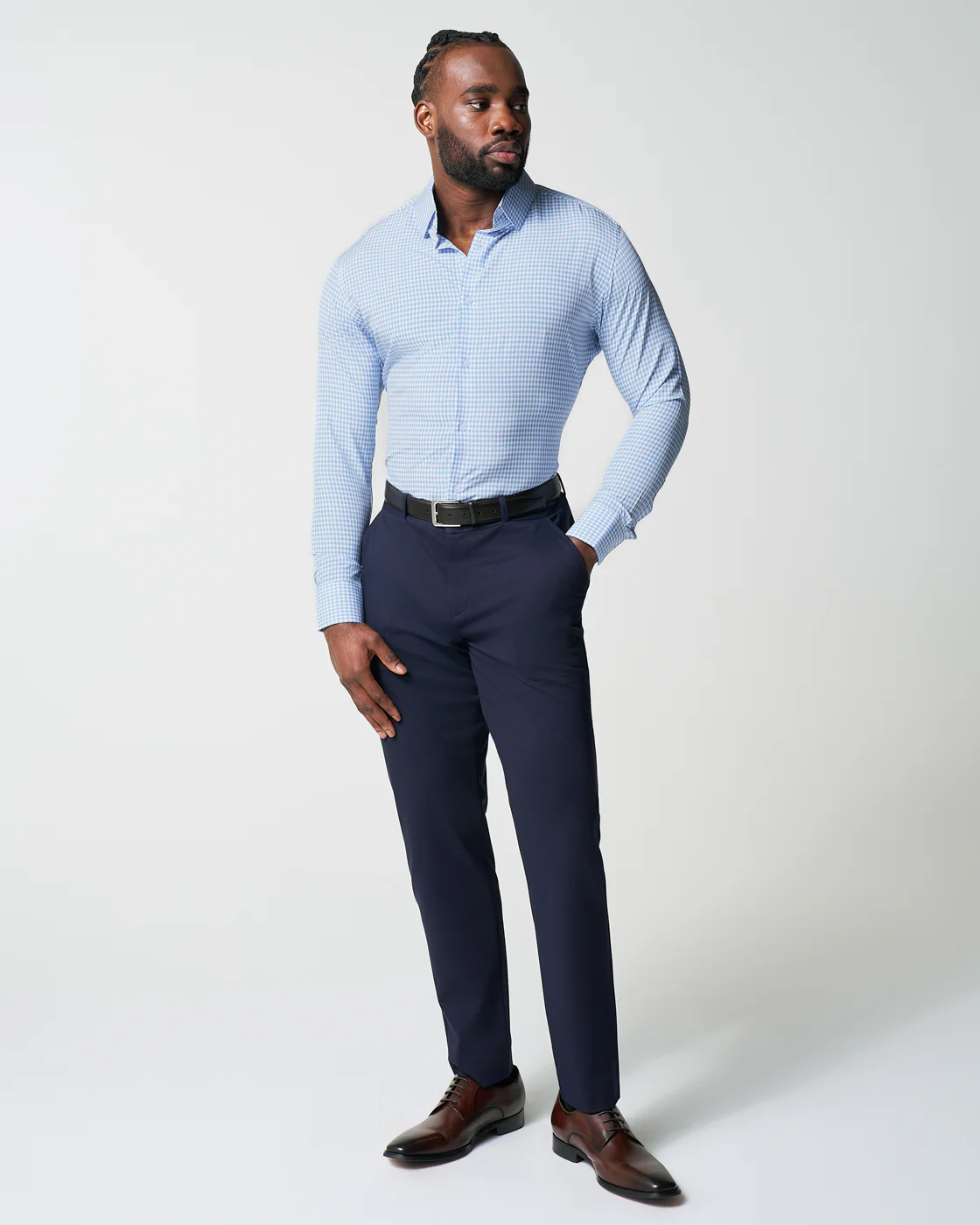 "The Mills" Light Blue Gingham - Image 3