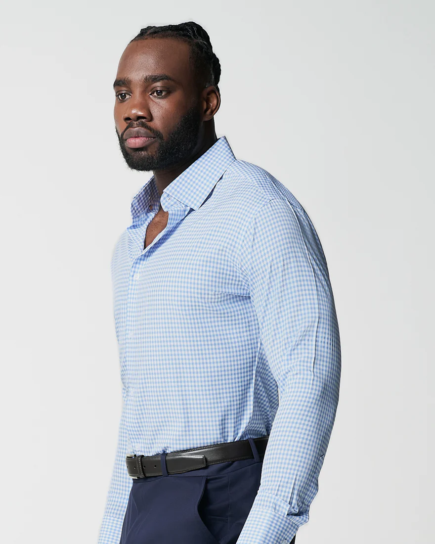 "The Mills" Light Blue Gingham - Image 4