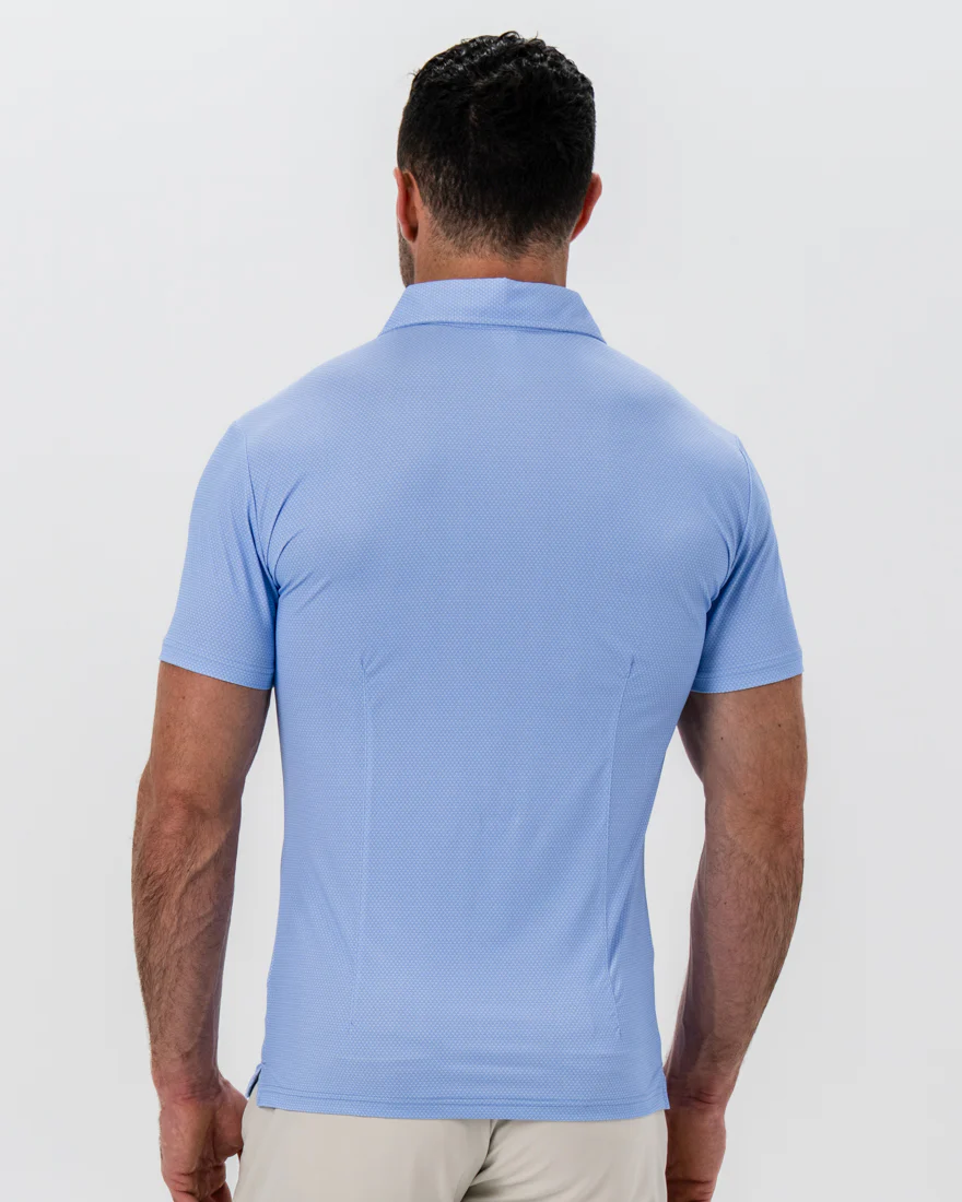 "The Mykonos" White and Blue Geo Prism Print - Image 3