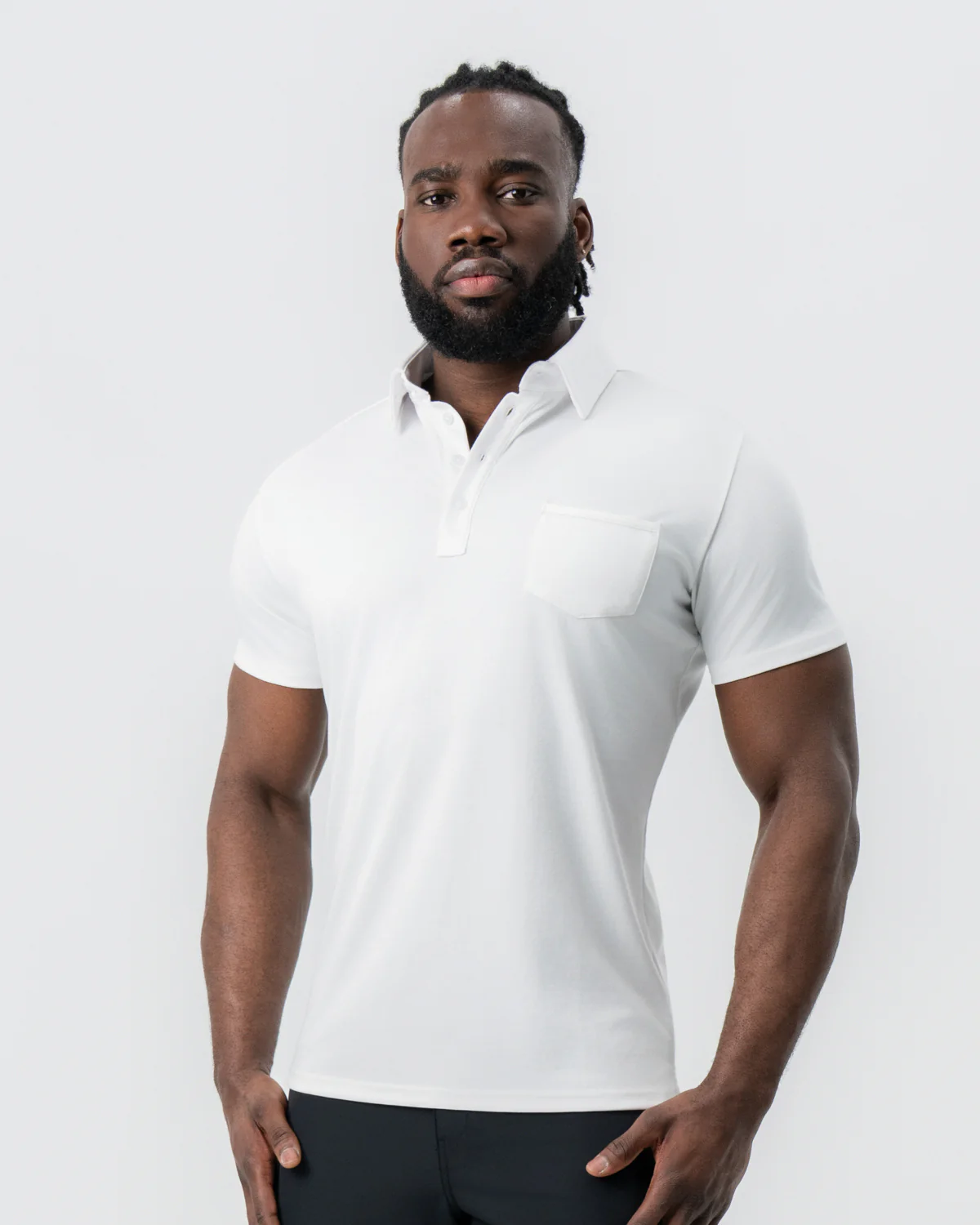 "The Noah" White Pique Polo - Image 7
