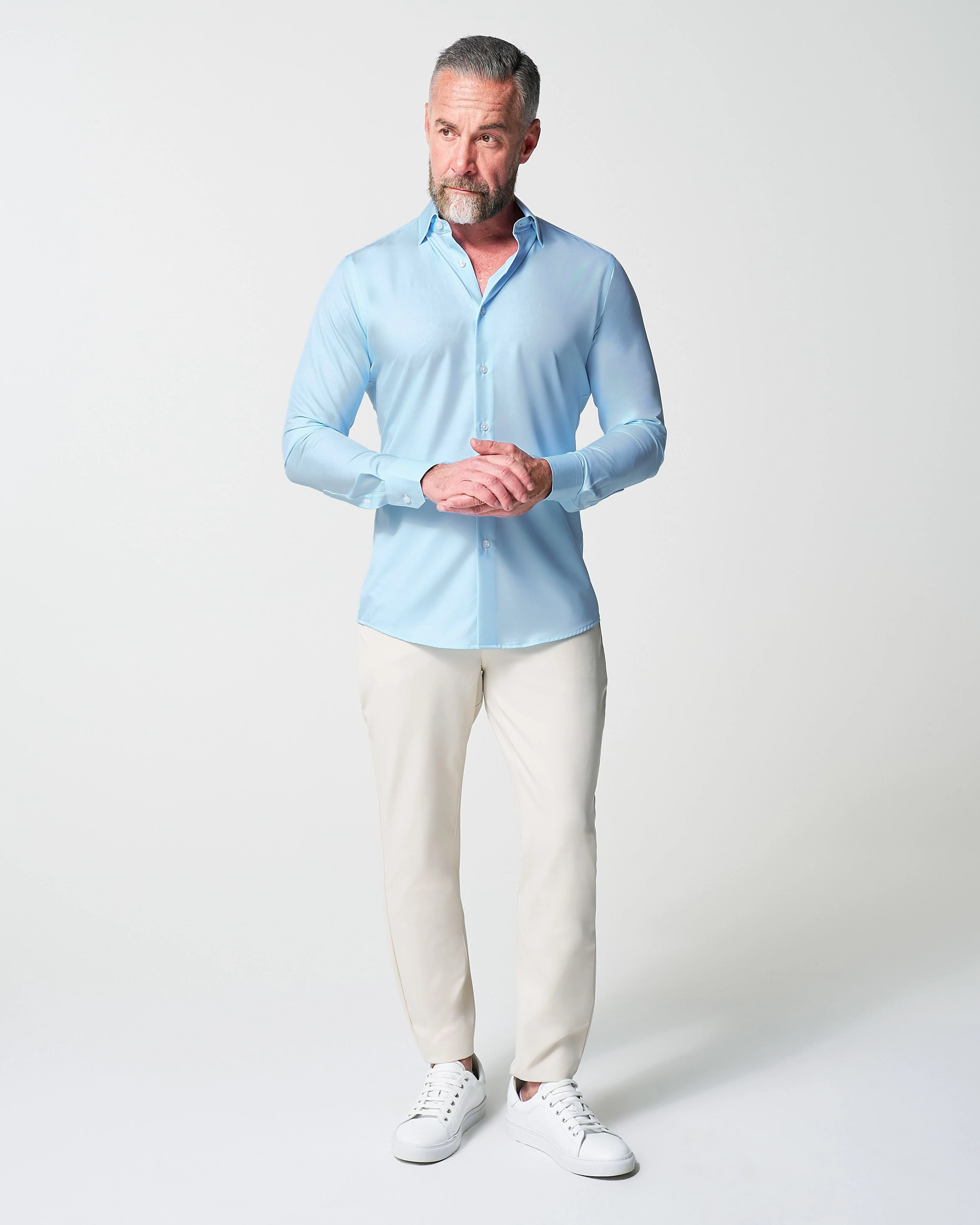 ''The Peter" Light Blue Weave - Classic Fit - Image 5