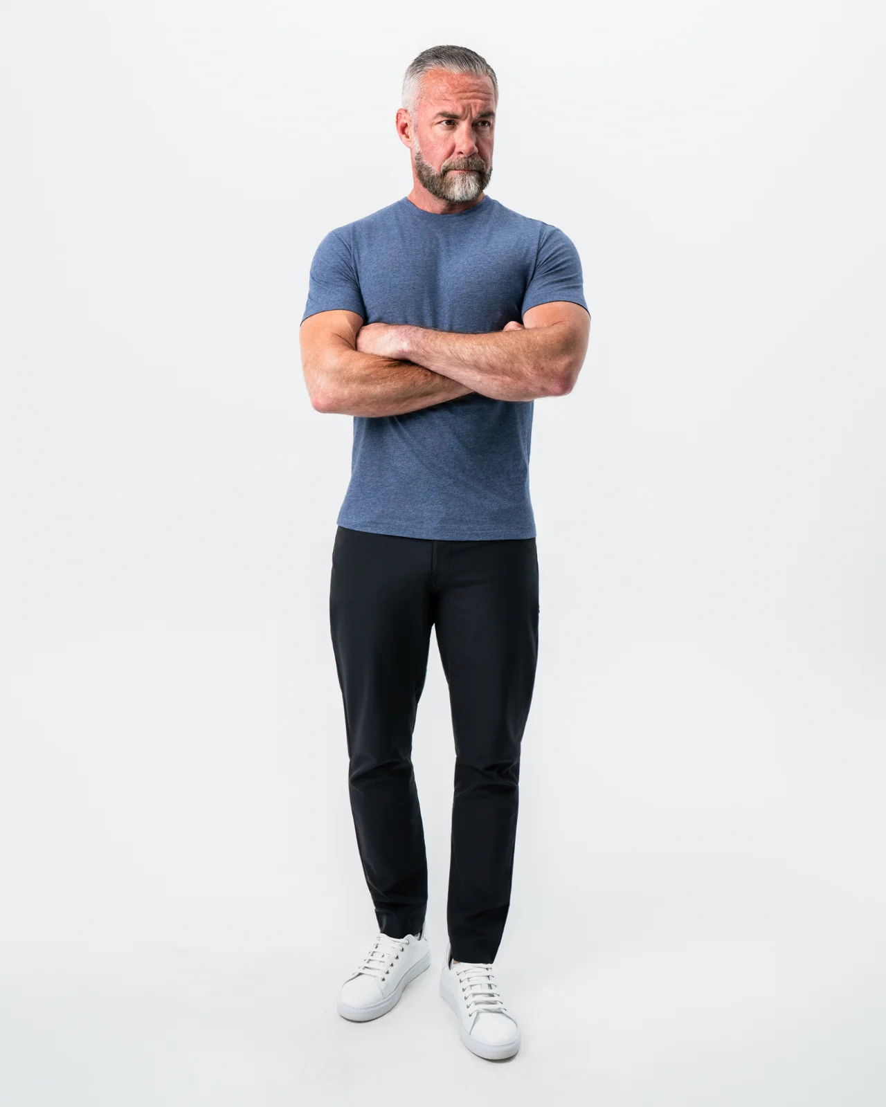 "The Raymond" Storm Blue Short Sleeve Crewneck - Image 3