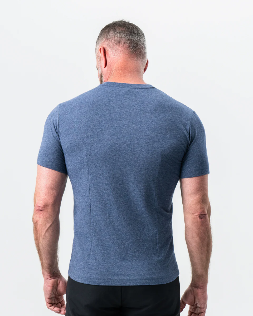 "The Raymond" Storm Blue Short Sleeve Crewneck - Image 4