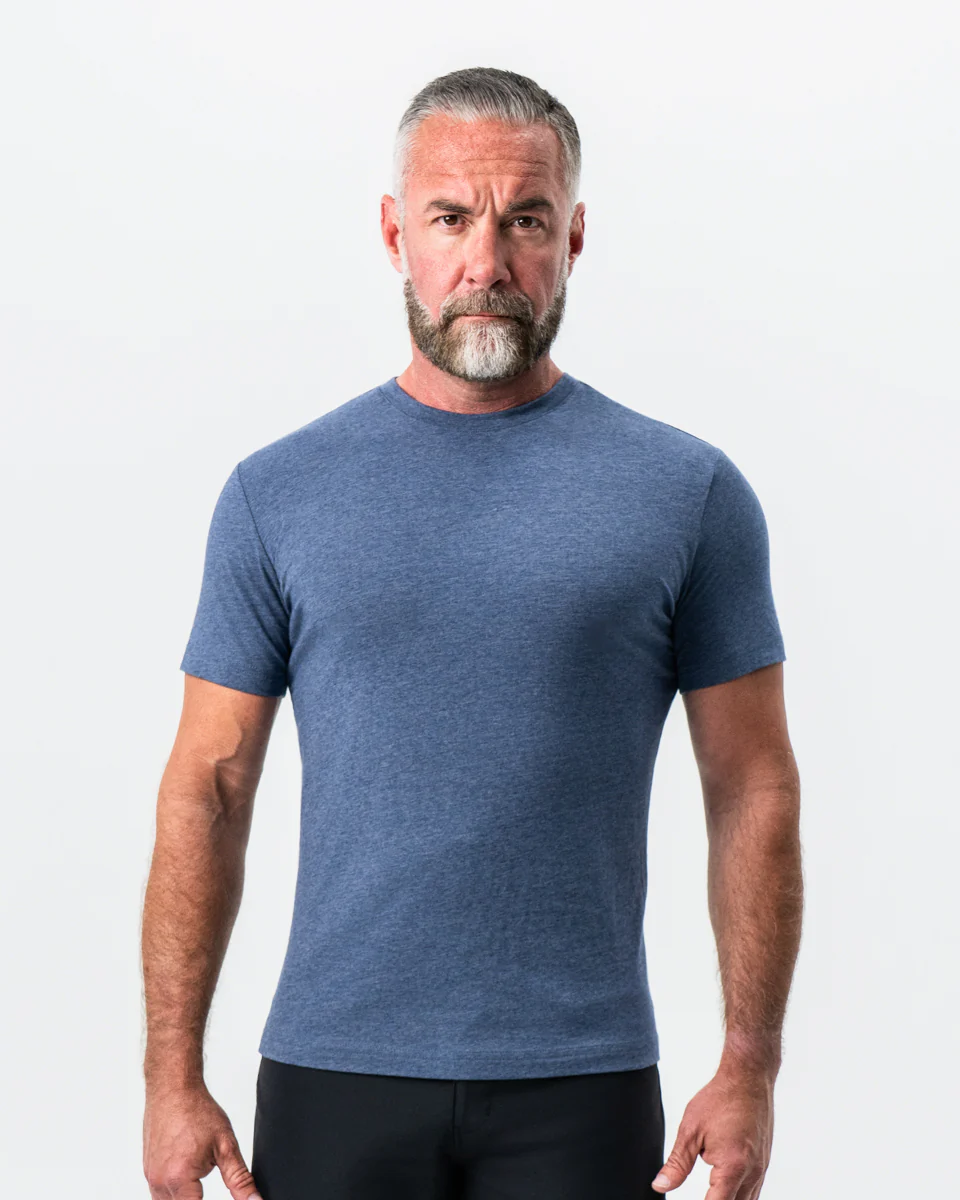 "The Raymond" Storm Blue Short Sleeve Crewneck - Image 5