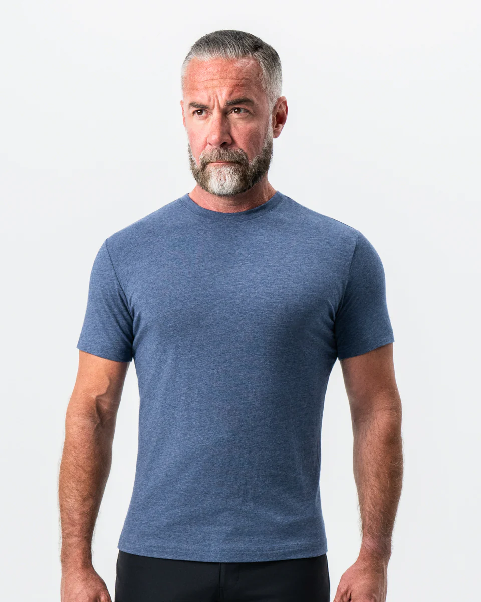 "The Raymond" Storm Blue Short Sleeve Crewneck - Image 6
