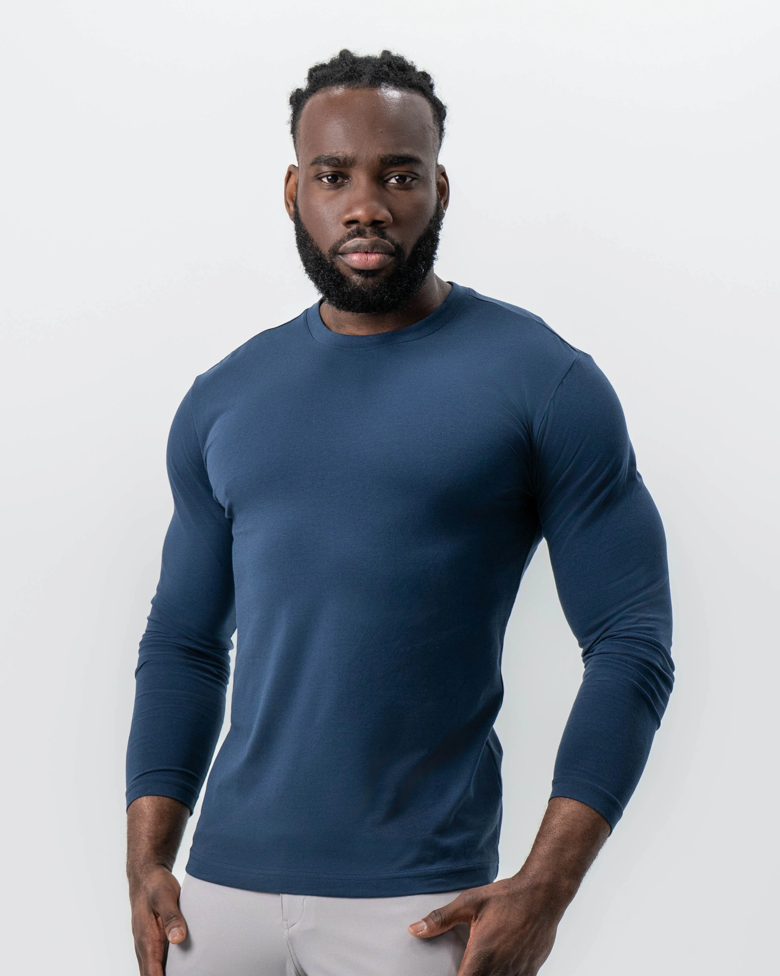 "The Ridgefield" Navy Long Sleeve Crewneck - Image 5