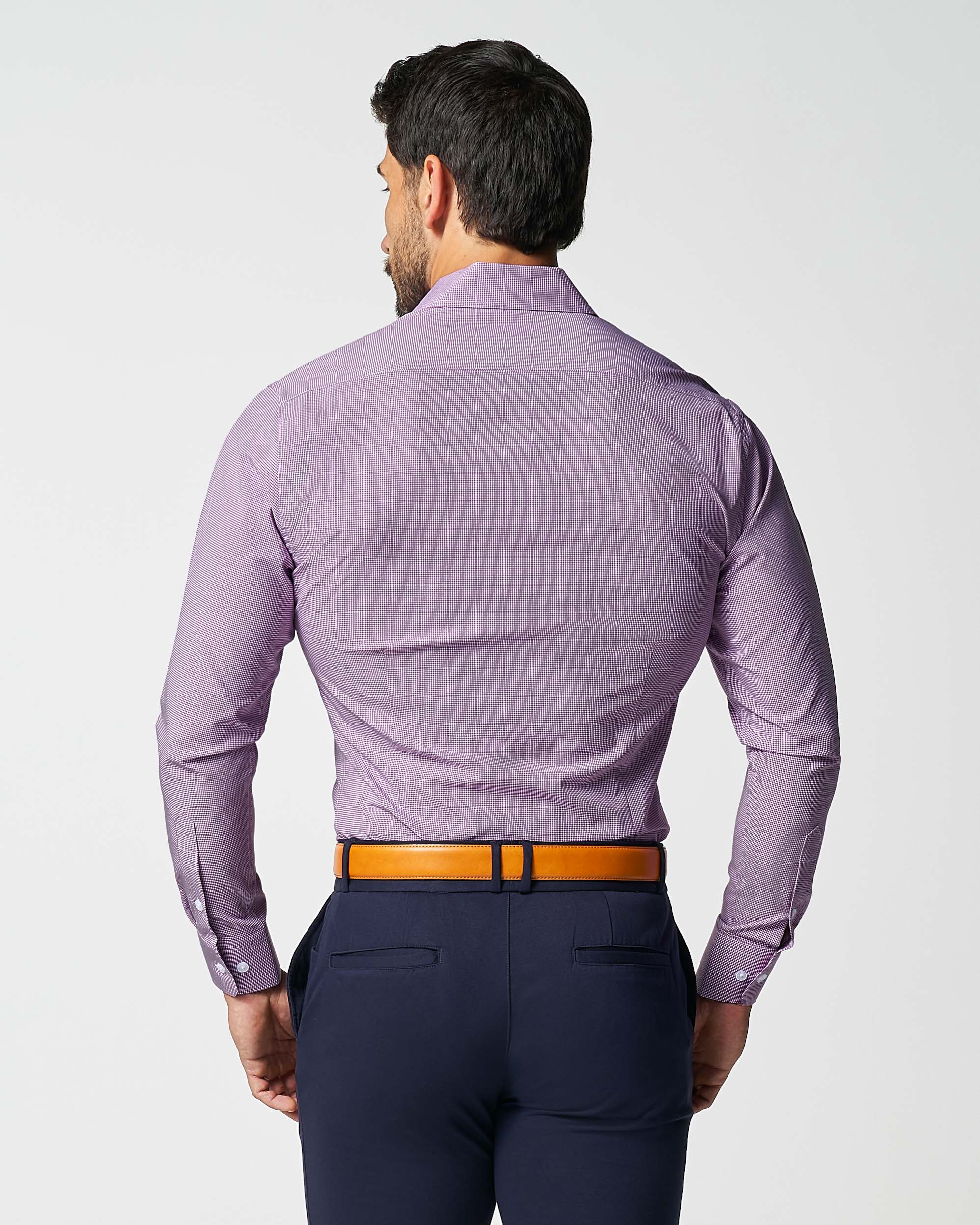 "The Ryan" Dark Purple Micro Check - Image 4
