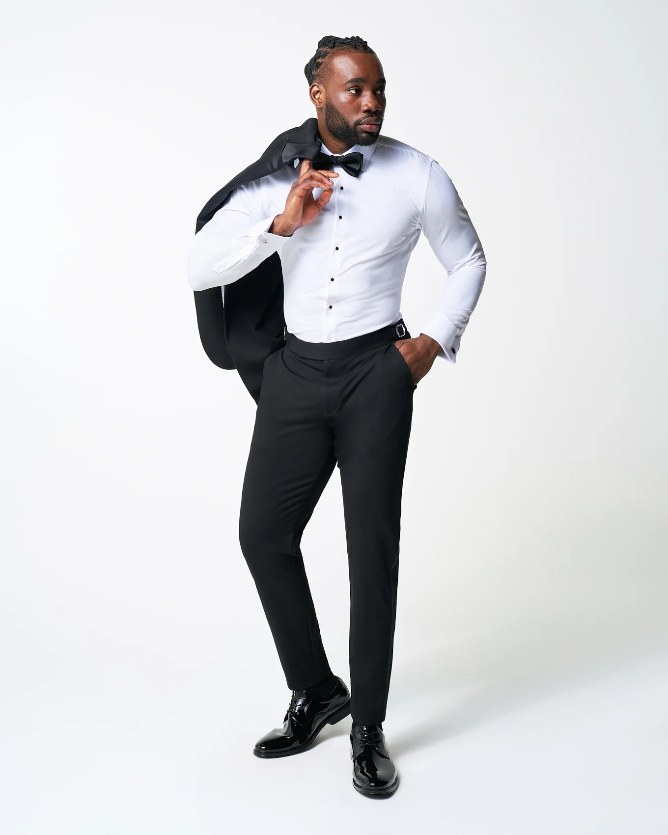 The Solid White Tuxedo Shirt - Image 7