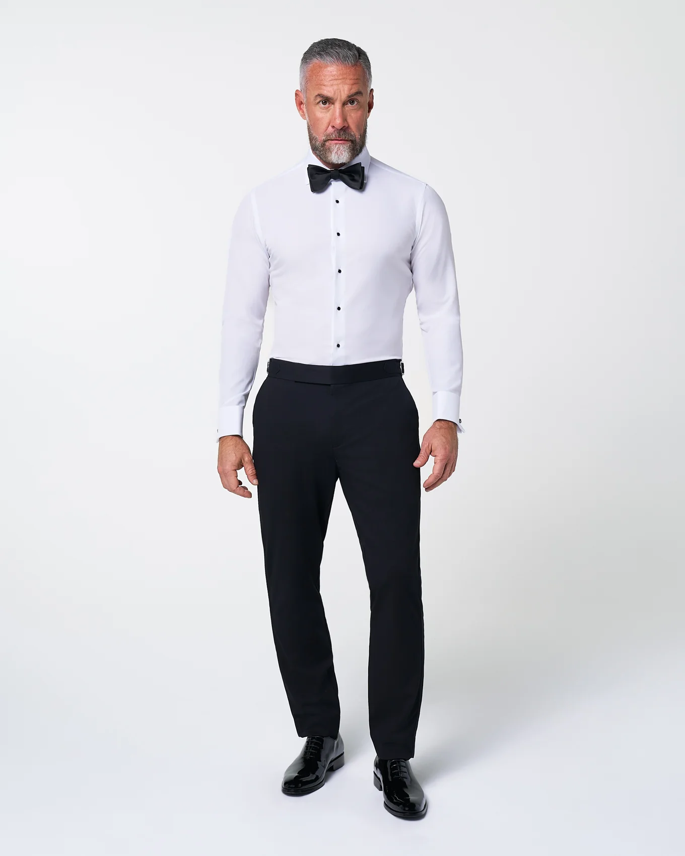 The Solid White Tuxedo Shirt - Image 9