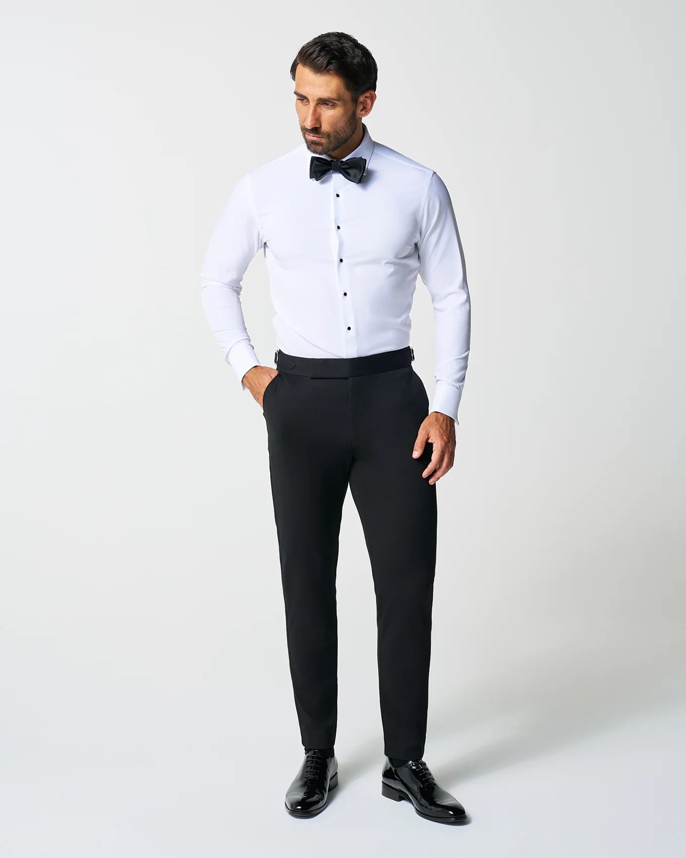 The Solid White Tuxedo Shirt - Classic Fit - Image 9