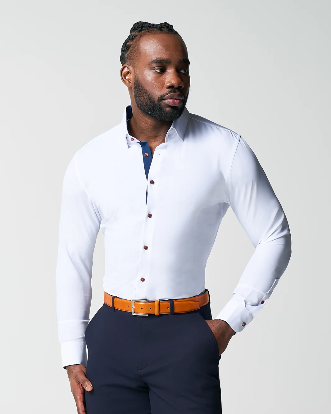 "The Springer" Limited Edition: White with Navy Accents - Classic Fit - Image 11