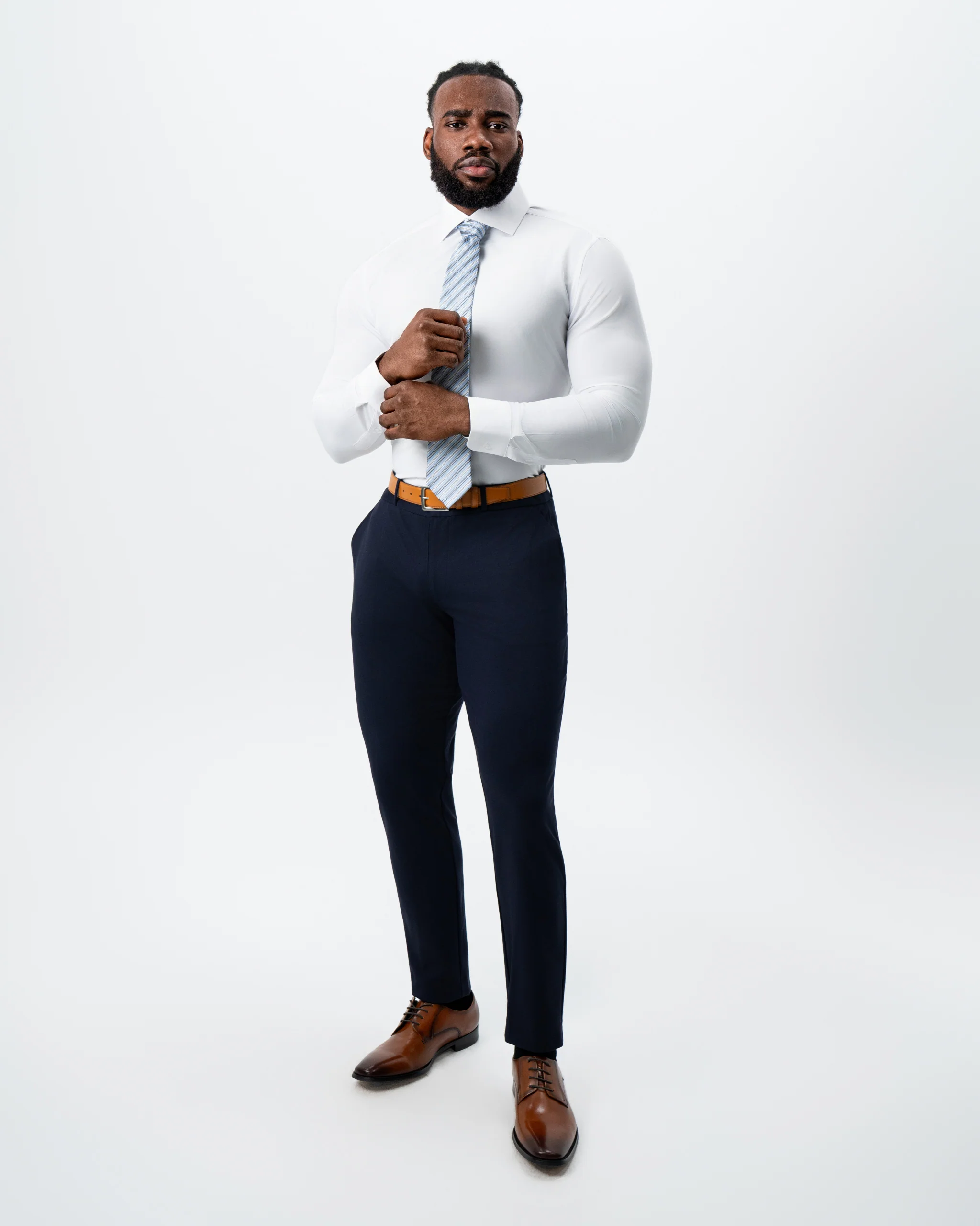 "The Springer" Solid White - Spread Collar - Image 3
