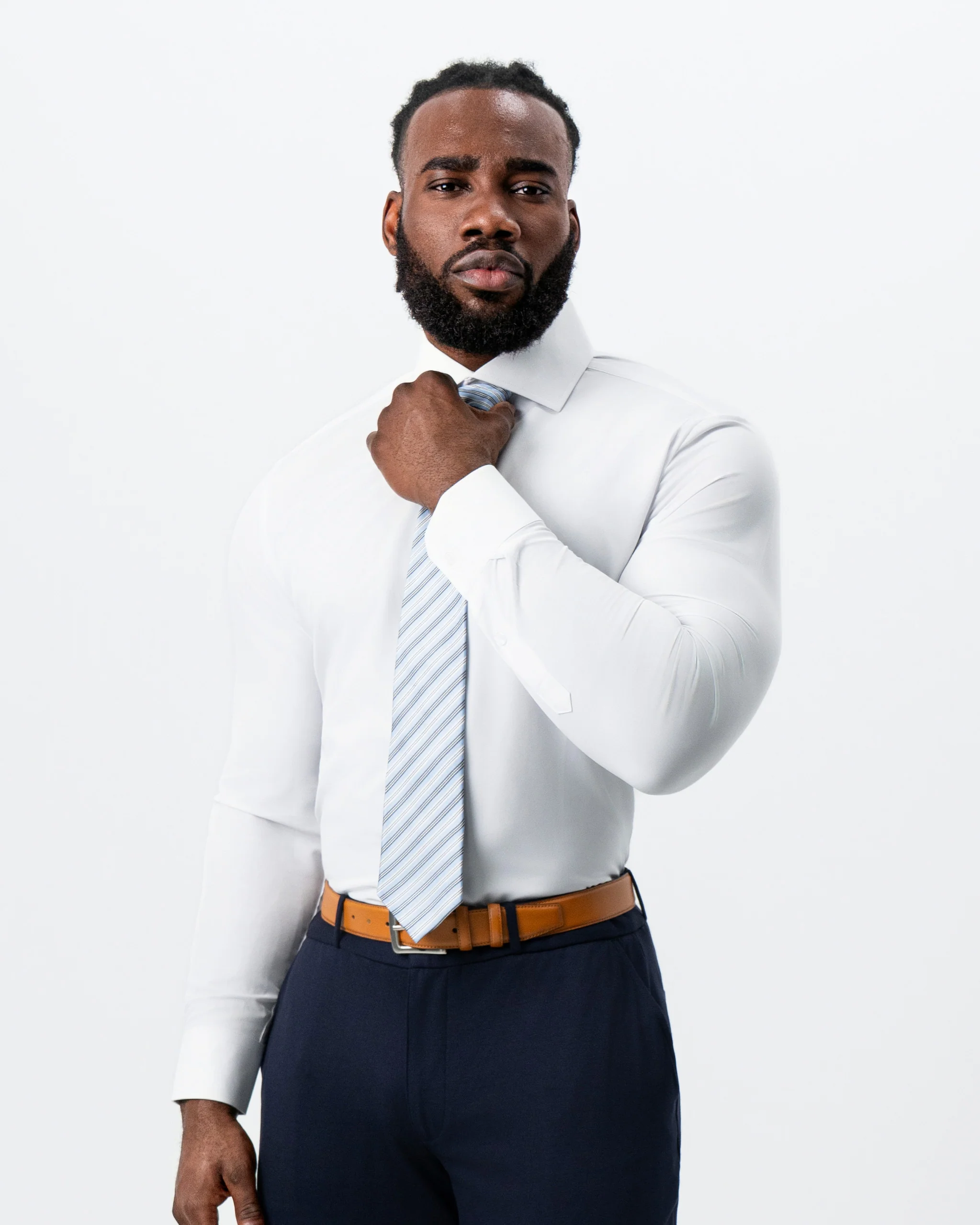 "The Springer" Solid White - Spread Collar - Image 4