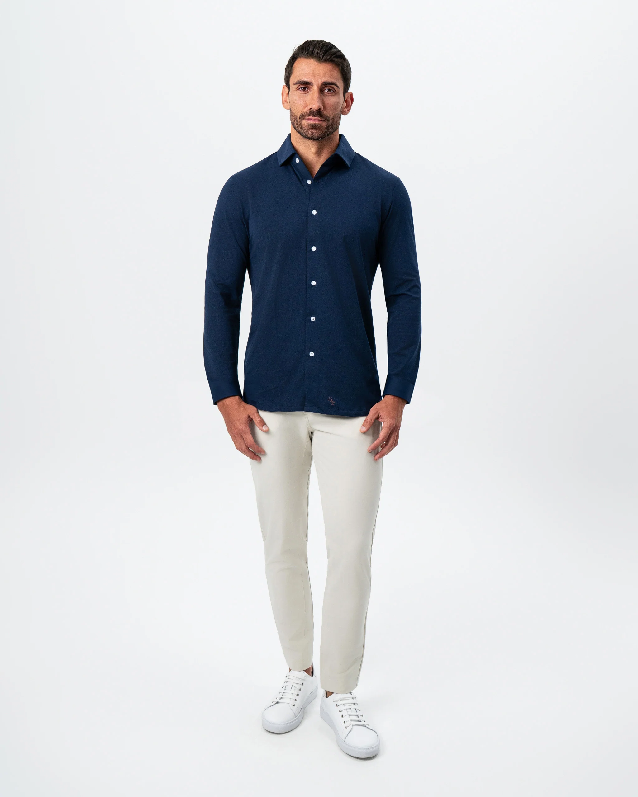 "The Stewart" Navy Button Down - Image 3