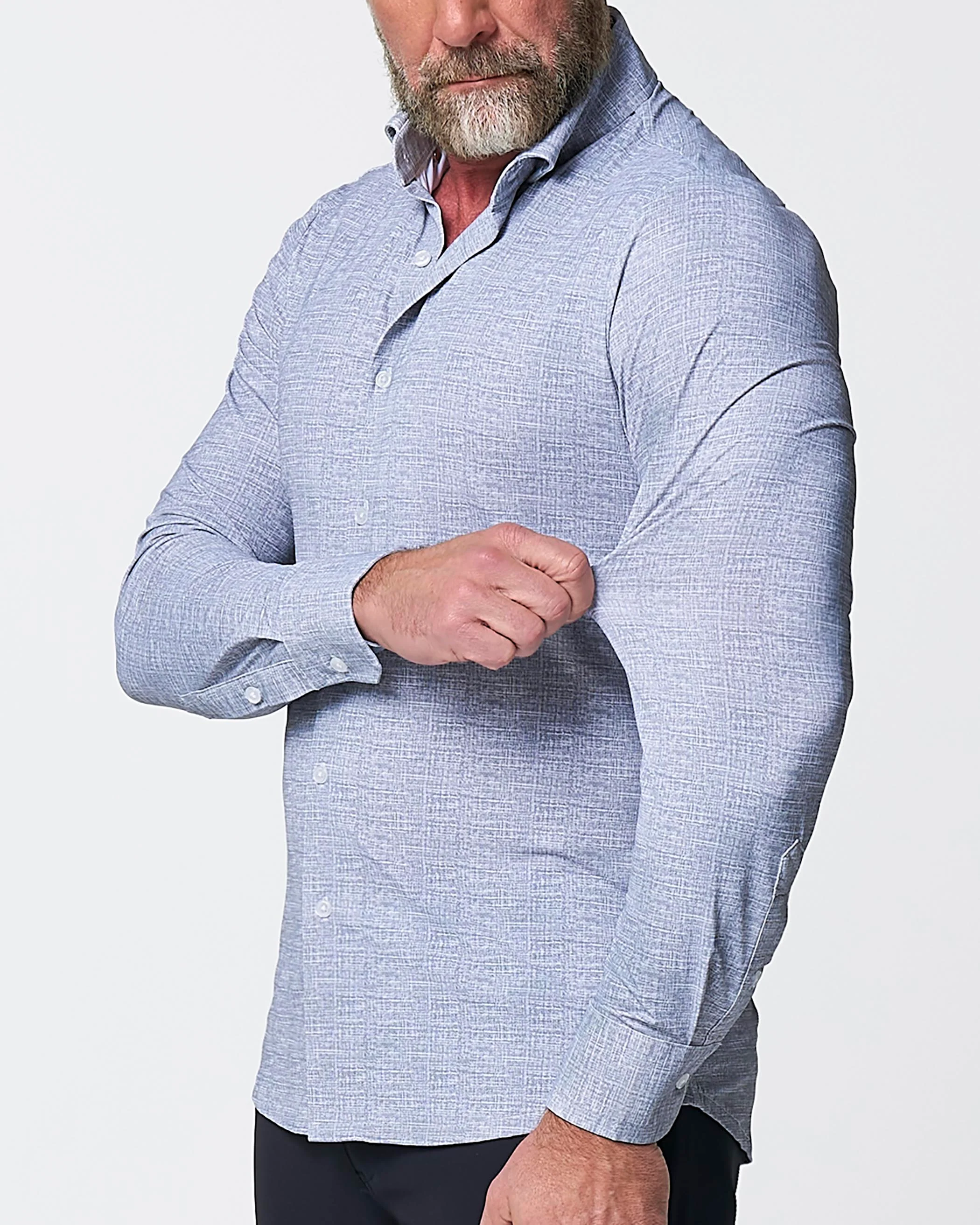 "The Storm" Sport Shirt - Navy Linen - Image 3