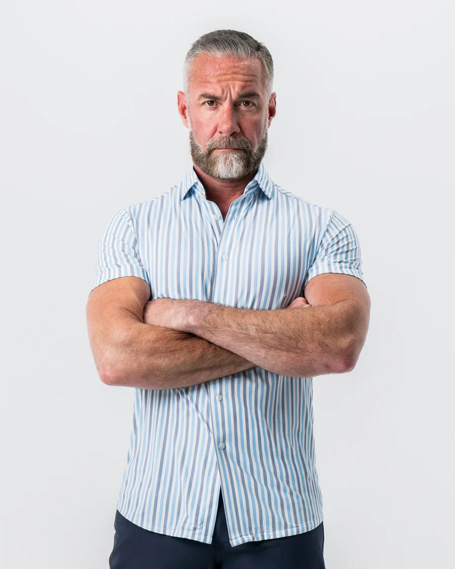 "The Vito" Blue, Navy, and White Striped - Image 6