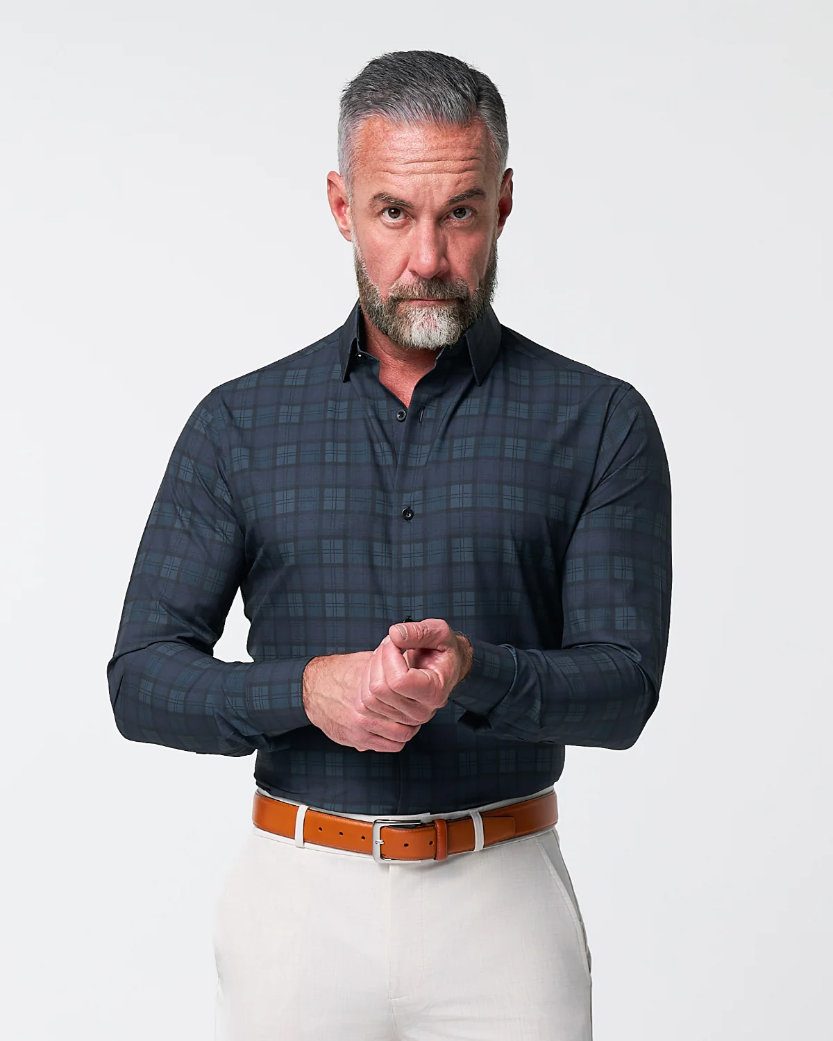 "The York" Navy, Black & Olive Plaid
