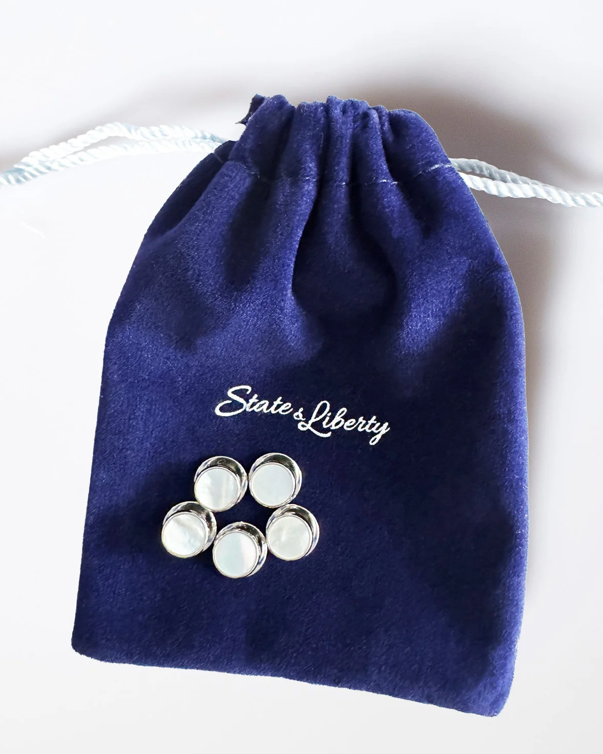 Mother of Pearl Tuxedo Studs (Set of 5)