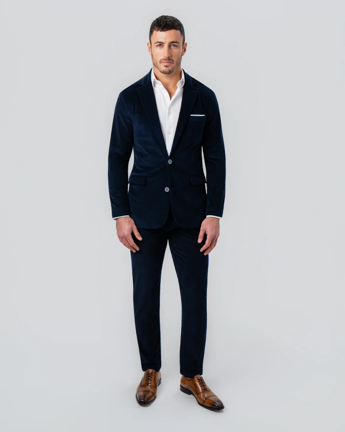 Unstructured Corduroy Suit - Dark Navy - Image 4