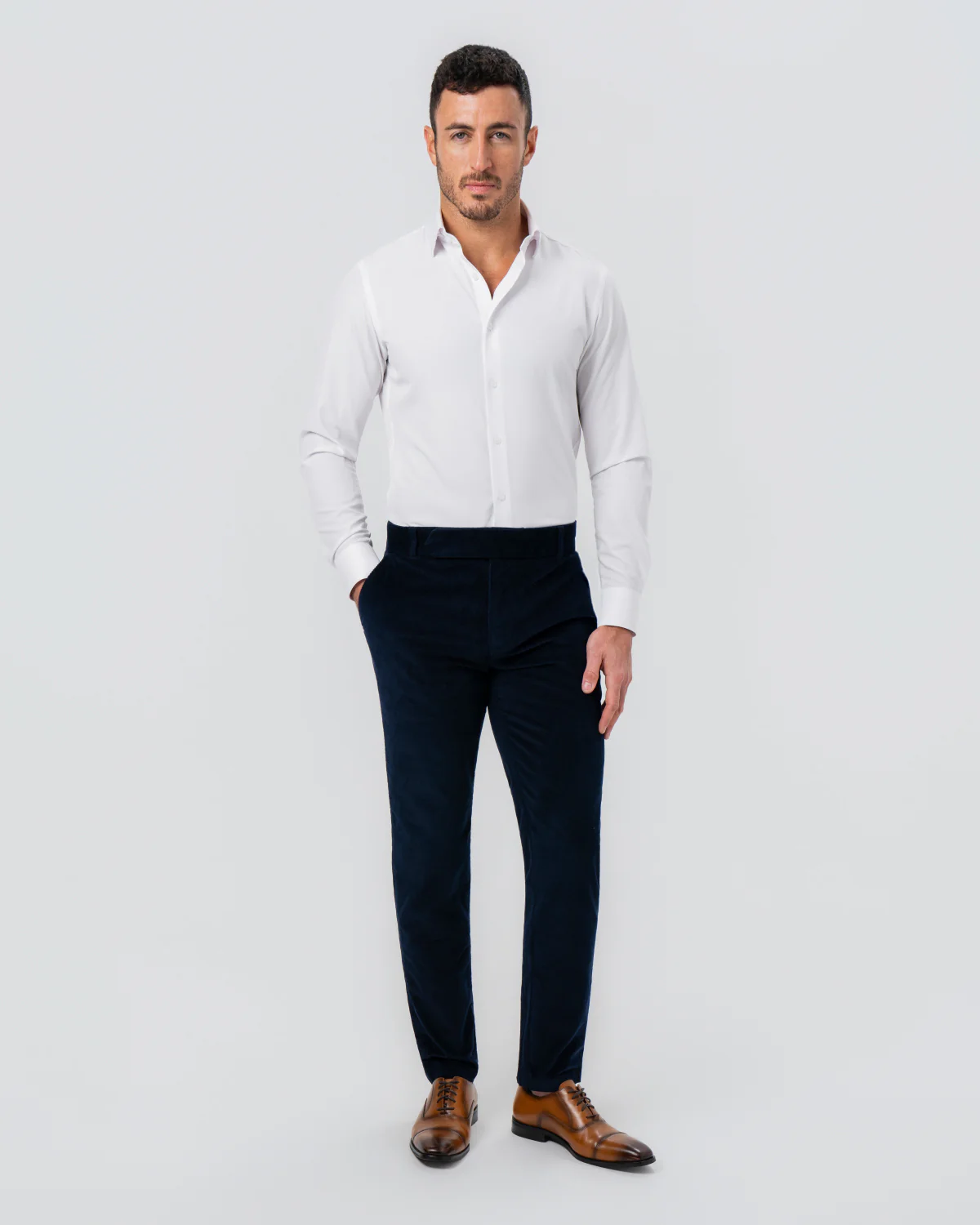 Unstructured Corduroy Suit - Dark Navy - Image 8